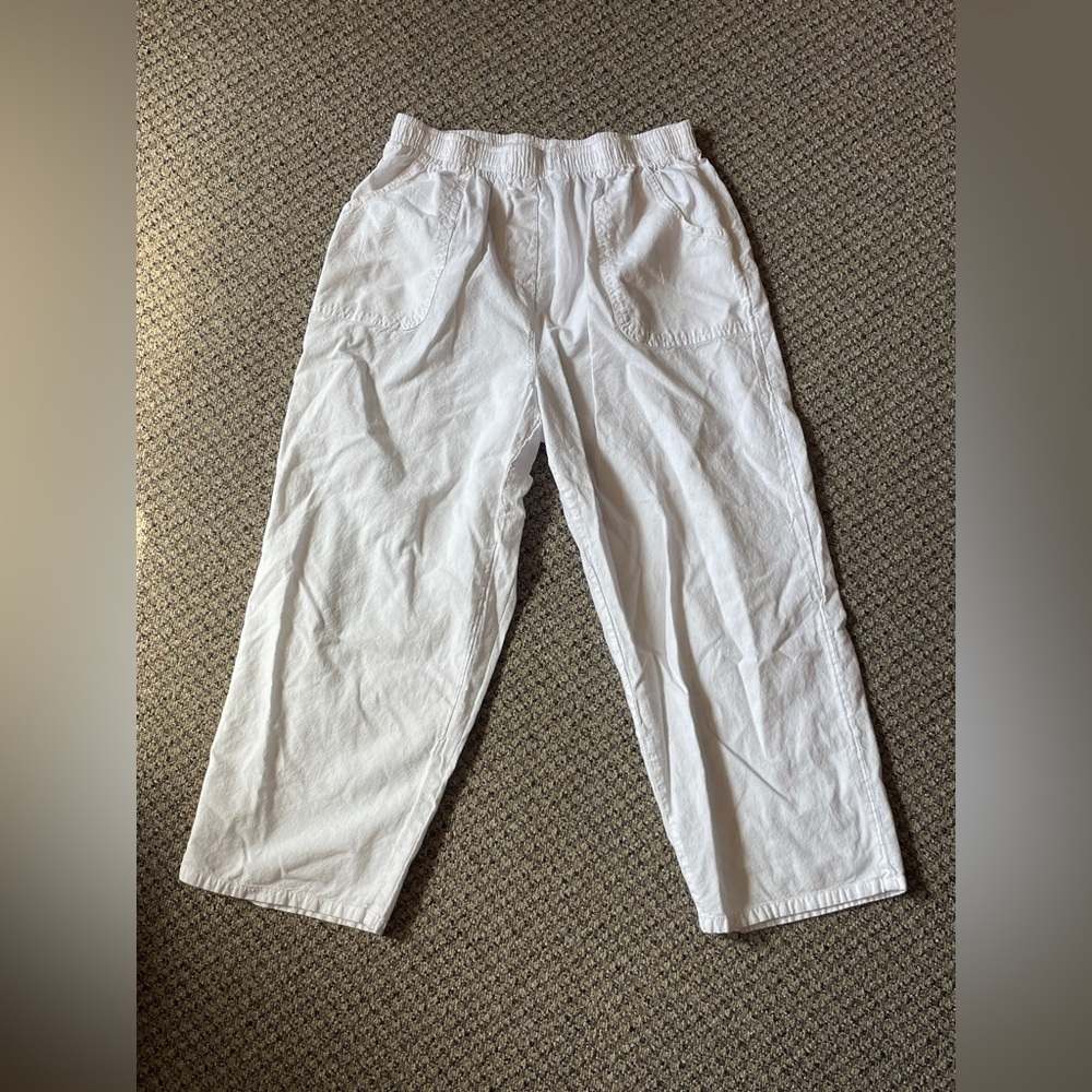 White Flowy Pants